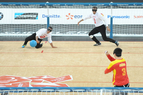 
رقابتهای گلبال در چهاردهمین دوره بازیهای پارالمپیک لندن 
پیروزی تیم گلبال ایران برابر چین

